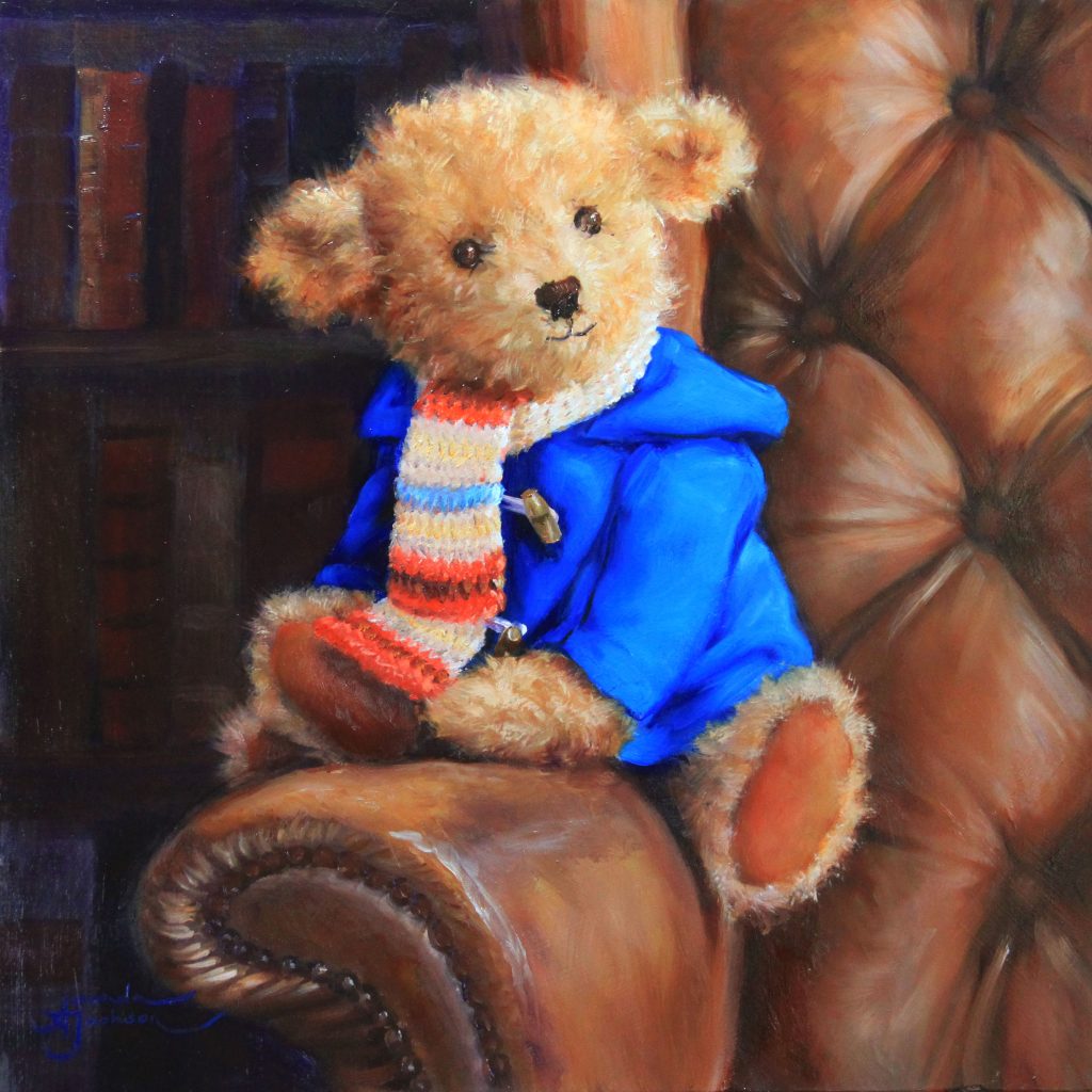 Painting of cheap teddy bear